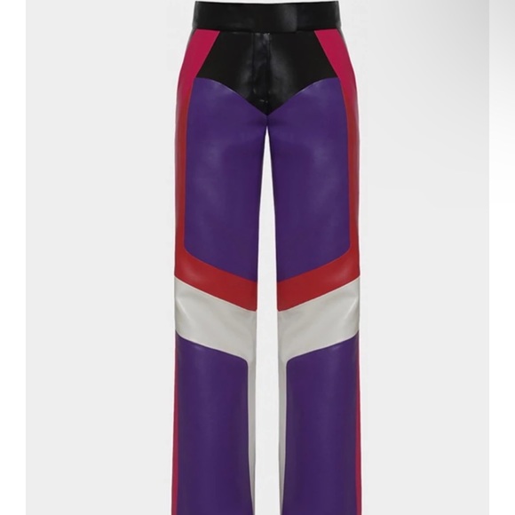 LADO BOKUCHAVA COMBINED PANTS VEGAN LEATHER - Picture 1 of 2